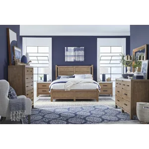 Plum Creek Sierra Brown California King Panel Bed
