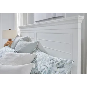 Charleston White Dove California King White Panel Bed