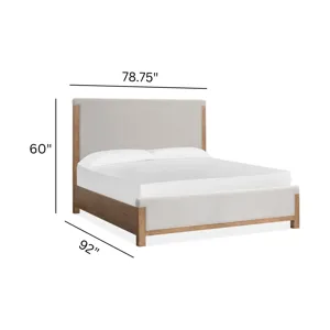 Plum Creek Sierra Brown California King Upholstered Panel Bed