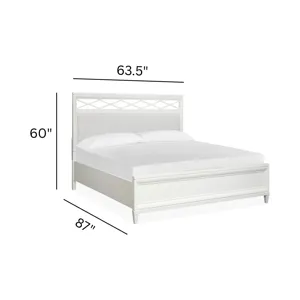 Springhouse Whisper White Queen Upholstered Panel Bed