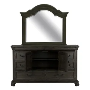 Bellamy Peppercorn Drawer Dresser With Shaped Mirror
