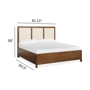Ridgefield Russet California King Upholstered Panel Bed