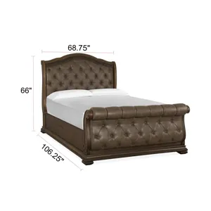Durango Willadeene Brown Queen Upholstered Sleigh Bed
