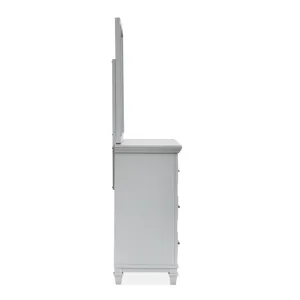 Charleston Harbor Gray Grey Drawer Dresser With Landscape Mirror