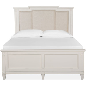 Willowbrook Egg Shell White Queen Panel Upholstered Bed