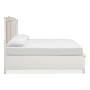 Willowbrook Egg Shell White California King Panel Upholstered Storage Bed