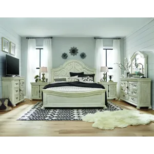 Bronwyn Alabaster Queen Shaped Panel Bed