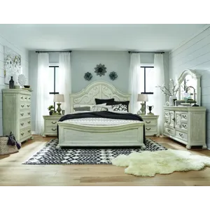 Bronwyn Alabaster Queen Shaped Panel Bed