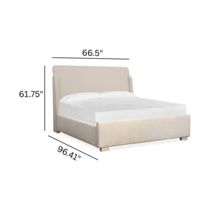 Lorelei Misty Cloud Queen Upholstered Sleigh Bed