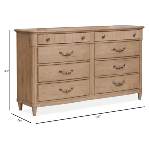 Harmony Heights Belgium Wheat Double Drawer Dresser