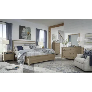 Merrifield Sandstone Beige Queen Upholstered Panel Bed