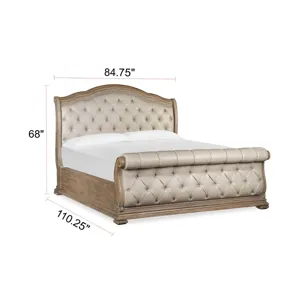 Marisol Fawn California King Upholstered Sleigh Bed