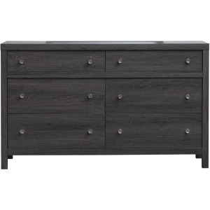 Merrifield Raisin Black Double Drawer Dresser