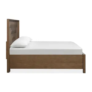 Callisto Bourbon Brown Queen Panel Storage Bed