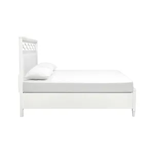 Springhouse Whisper White Queen Upholstered Panel Bed