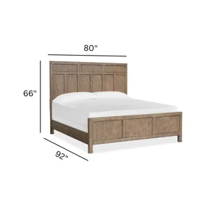 Claremont Smokey Taupe California King Panel Bed