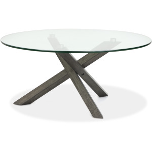 Jax Carbon Shadow And Chrome Round Cocktail Table