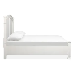 Kingston Whisper White And Cerused Nutmeg California King Panel Bed