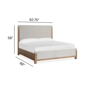 Plum Creek Sierra Brown Queen Upholstered Panel Bed