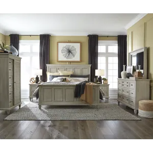Newport Alabaster California King Panel Bed