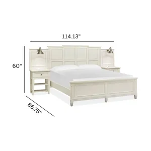 Willowbrook Egg Shell White Queen Wall Panel Bed