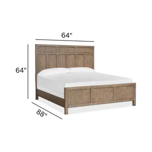 Claremont Smokey Taupe Queen Panel Bed