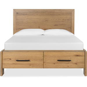 Davenport Rustic Caramel Queen Panel Storage Bed