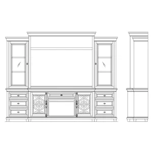 Charthouse Gray Entertainment Wall