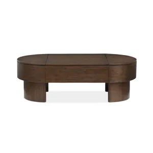 Holloway Toasted Almond Oval Lift Top Cocktail Table