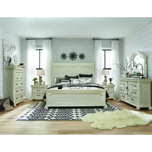 Bronwyn Alabaster California King Panel Bed