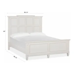 Willowbrook Egg Shell White Queen Panel Bed