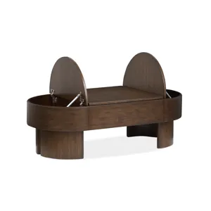 Holloway Toasted Almond Oval Lift Top Cocktail Table