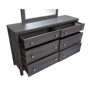 Merrifield Raisin Black Double Drawer Dresser