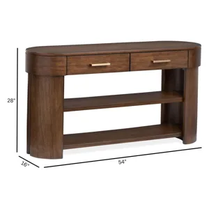 Holloway Toasted Almond Oval Sofa Table
