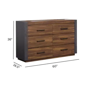 Jensen Tavern Brown Double Drawer Dresser