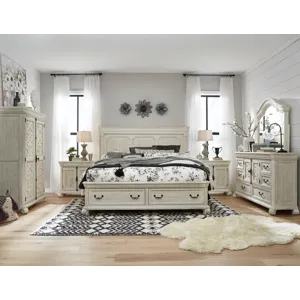 Bronwyn Alabaster Drawer Dresser With Shaped Mirror