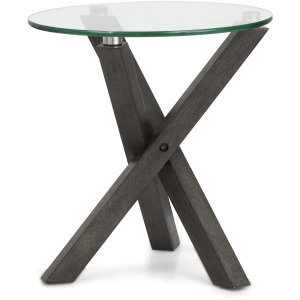 Jax Carbon Shadow And Chrome Round End Table