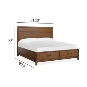 Ridgefield Russet California King Panel Storage Bed