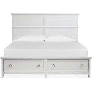 Juniper Hill Whisper White Panel Storage Bed