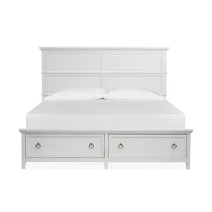 Juniper Hill Whisper White Panel Storage Bed