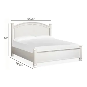 Kingston Whisper White And Cerused Nutmeg Queen Panel Bed