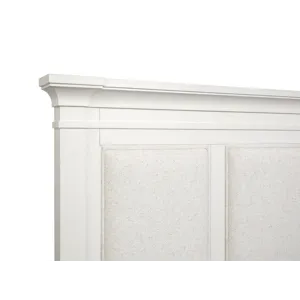 Kingston Whisper White And Cerused Nutmeg California King Upholstered Panel Storage Bed