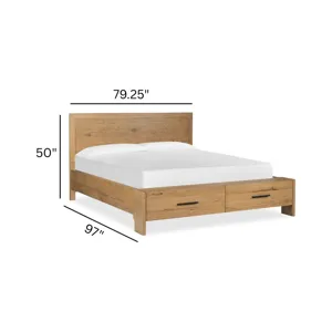 Davenport Rustic Caramel California King Panel Storage Bed
