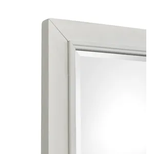 Charleston Harbor Gray And White Dove Grey Drawer Dresser With White Landscape Mirror