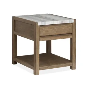 Plum Creek - LT. Brown Rectangular End Table