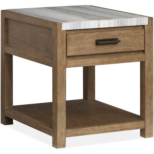 Plum Creek - LT. Brown Rectangular End Table