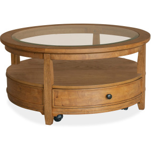 Durant Round Cocktail Table w/Casters