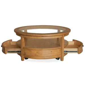 Durant Round Cocktail Table w/Casters