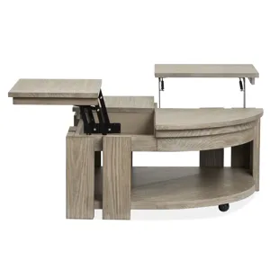 Conrad Pie Shaped Lift Top Cocktail Table w/Casters