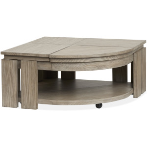 Conrad Pie Shaped Lift Top Cocktail Table w/Casters